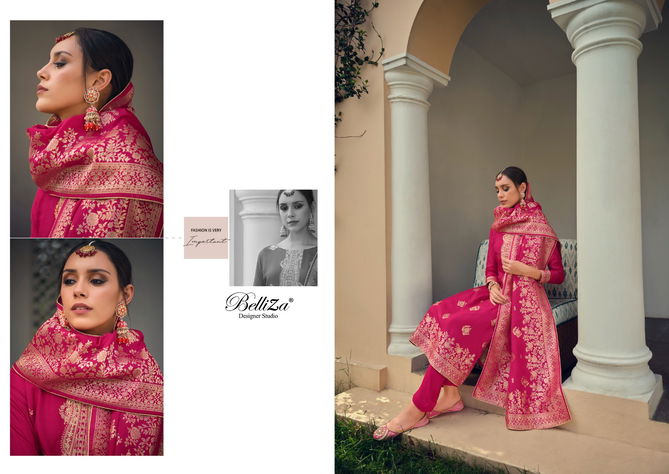 Lashkara By Belliza Viscose Printed Dress Material Catalog